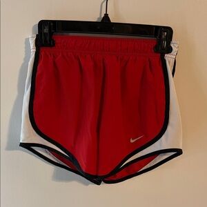 Nike Red and White Athletic Shorts